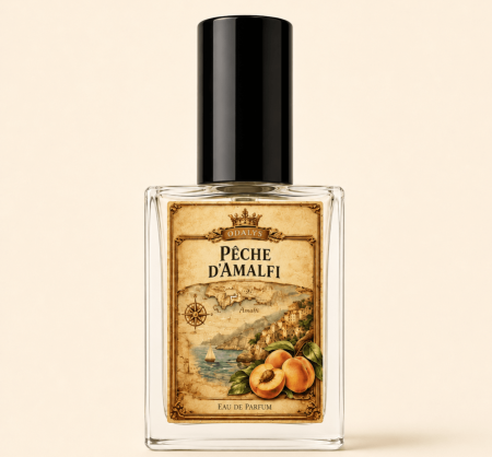 ODALYS Pêche D'Amalfi Eau De Parfum | Fruity Peach, Golden Floral & Creamy Musk | Luxury Long Lasting Unisex Perfume | 10ml